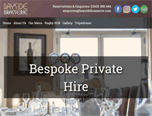Tablet Screenshot of baysidebrasserie.com